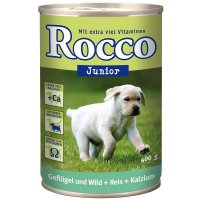 Nassfutter Rocco Junior Geflügel, Wild, Reis & Kalzium