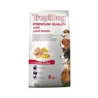 Trockenfutter TropiDog Premium Adult Small Breeds - with Turkey & Rice
